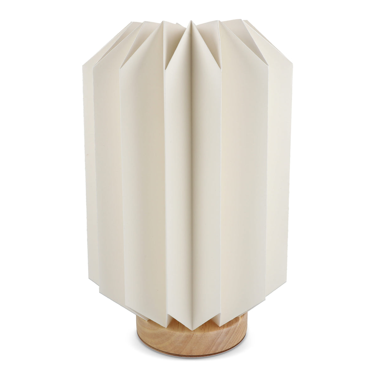 Coollux vouwbare papieren LED lamp Eos op houten voet, 25 cm (brievenbus doos)