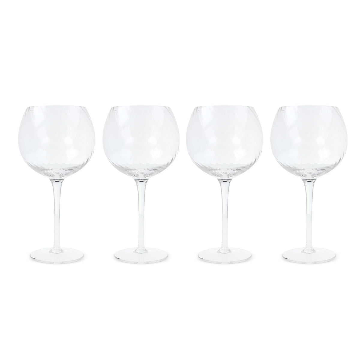 Byon Opacity set van 4 wijnglazen met stijlvol glaspatroon 470ml