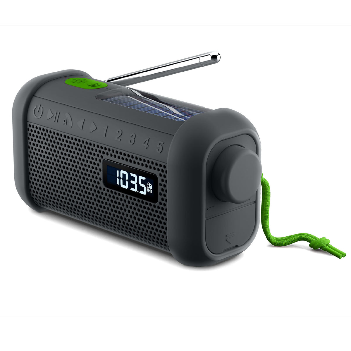 MH-08 | Muse Noodradio Bluetooth speaker met solar en opwindmechanisme