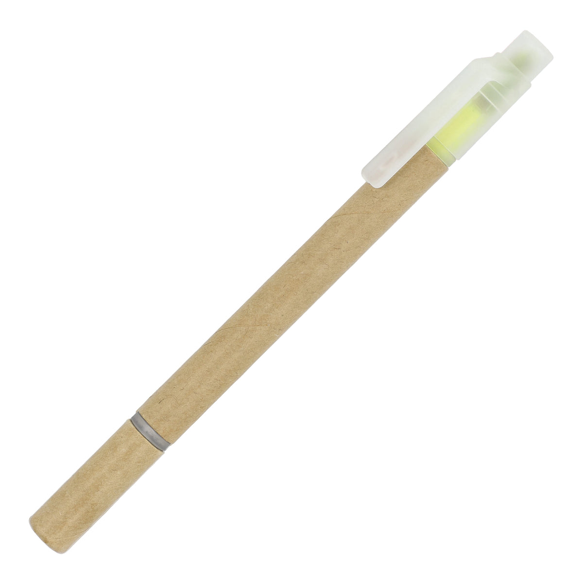 Papieren tekstmarker balpen