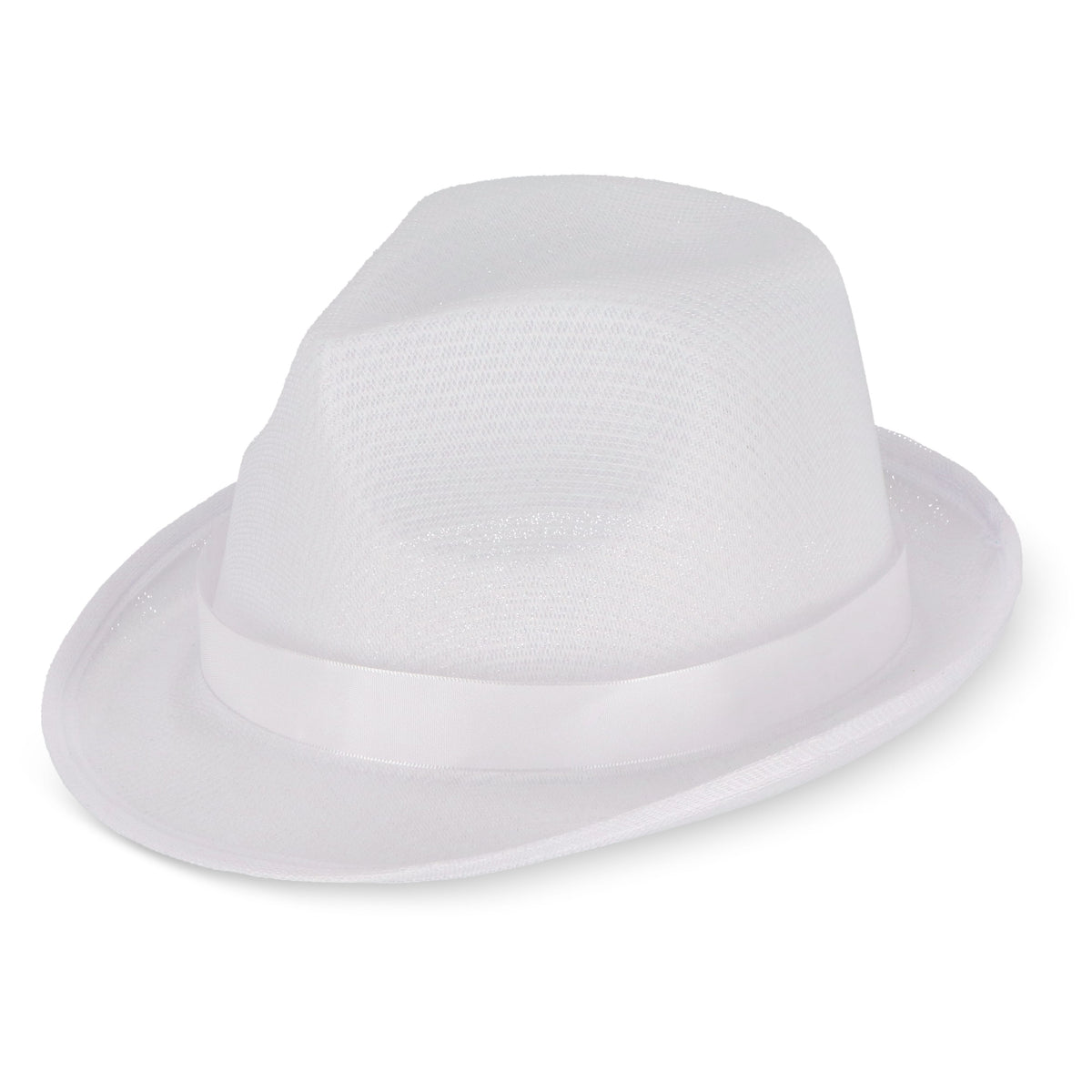 Polyester hoed met band
