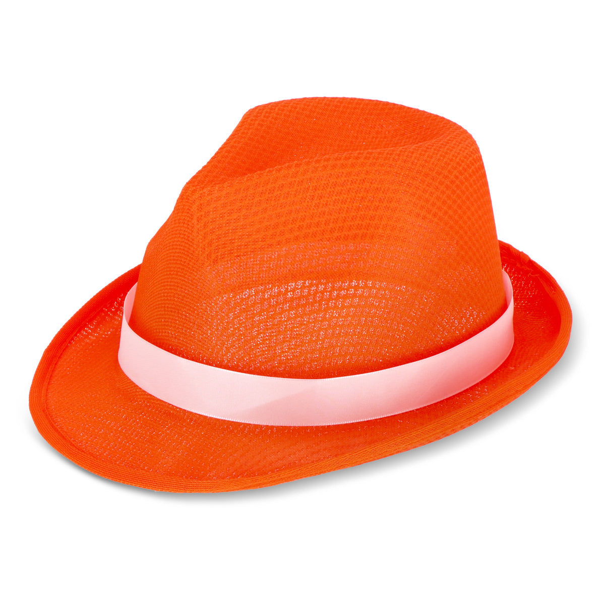 Polyester hoed met band
