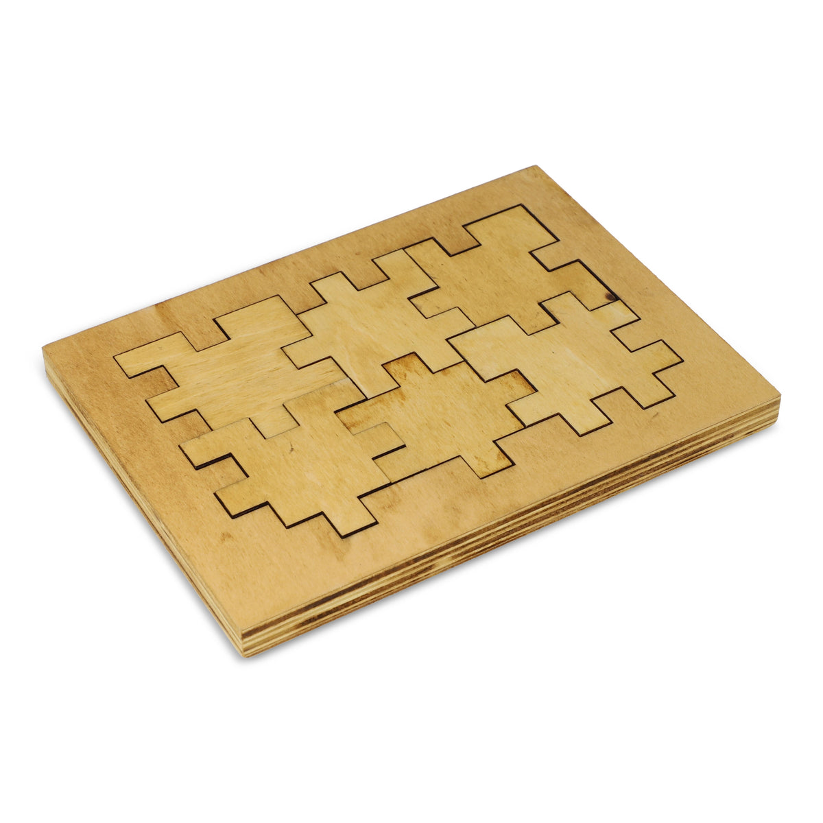 Houten kubus puzzel