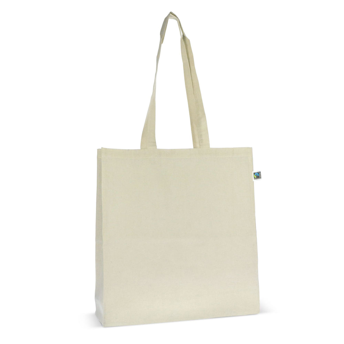 Fairtrade katoenen tas ecru lang 140g/m² 38x10x42cm