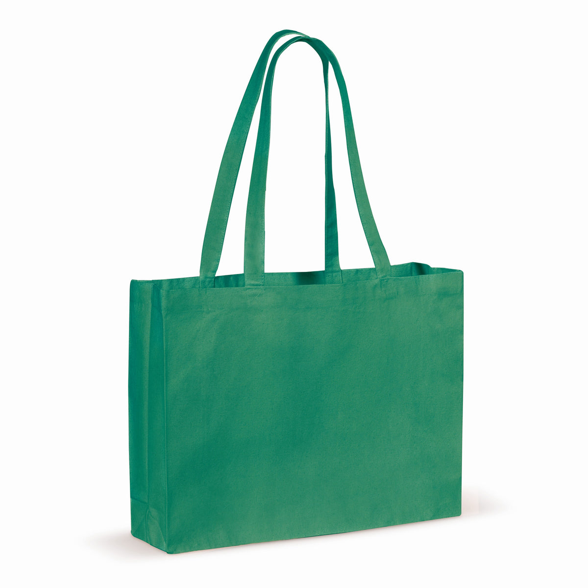Draagtas gerecycled katoen met bodem 140g/m² 49x14x37cm