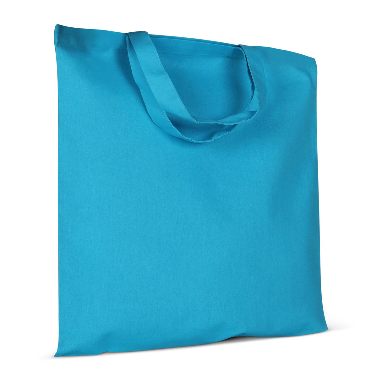 Schoudertas OEKO-TEX® gekleurd kort 140g/m² 38x42 cm