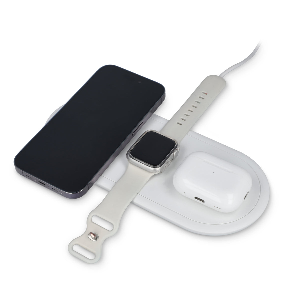 3-in-1 Draadloze Oplader 15 W, Smartphone / Apple Watch / AirPod