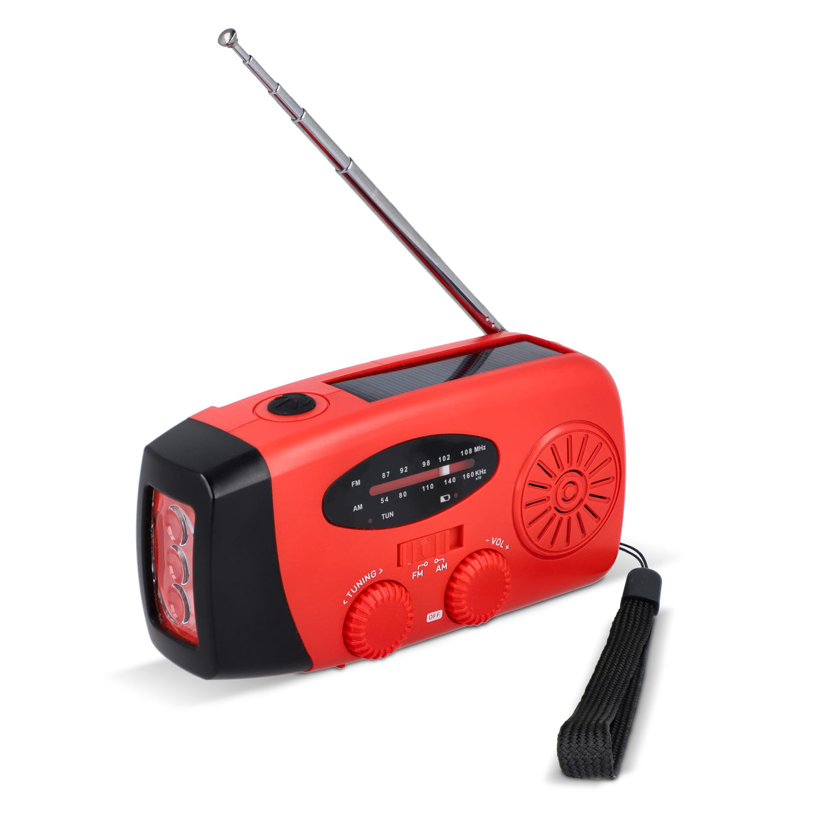 SafeSound Noodradio met Zonne-energie en Opwindbaar