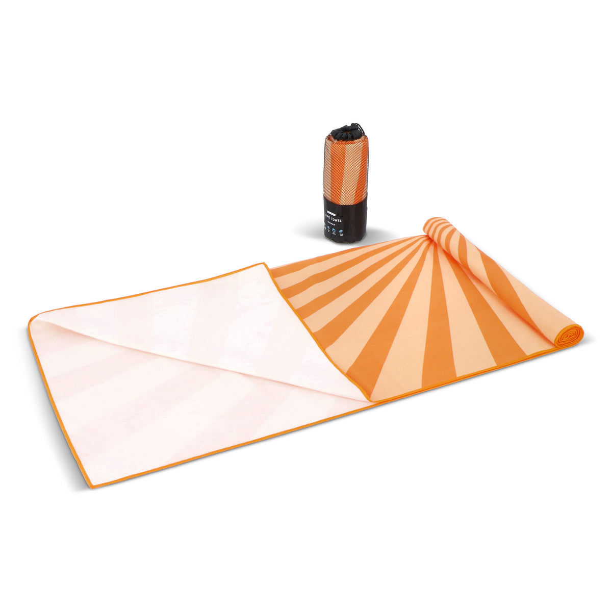 R-PET sneldrogende strandlaken 100x180cm met opbergzak (200g/m²) sublimatie