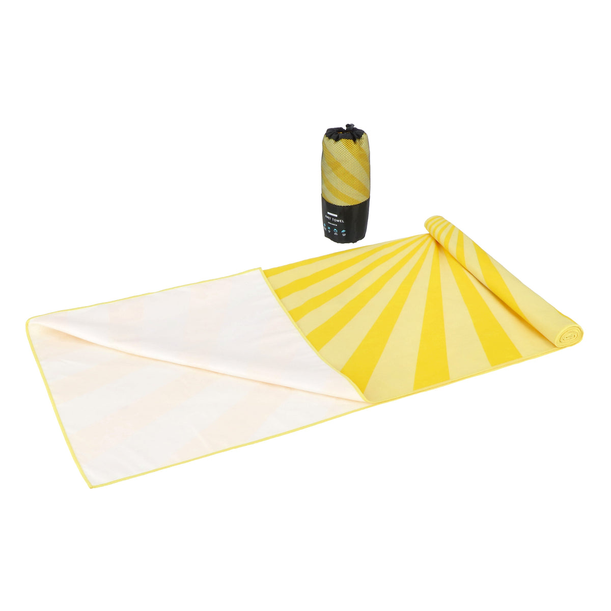 R-PET sneldrogende strandlaken 100x180cm met opbergzak (200g/m²) sublimatie