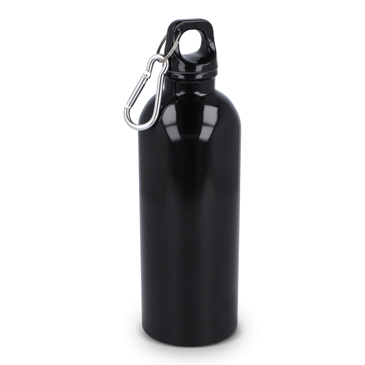 Gerecycled RVS Enkelwandige fles met Karabijnhaak 500ml