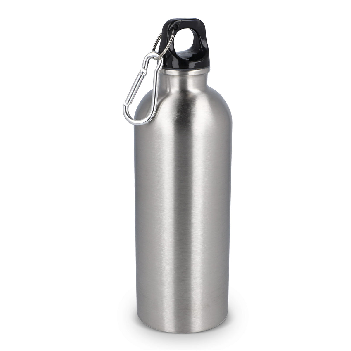 Gerecycled RVS Enkelwandige fles met Karabijnhaak 500ml