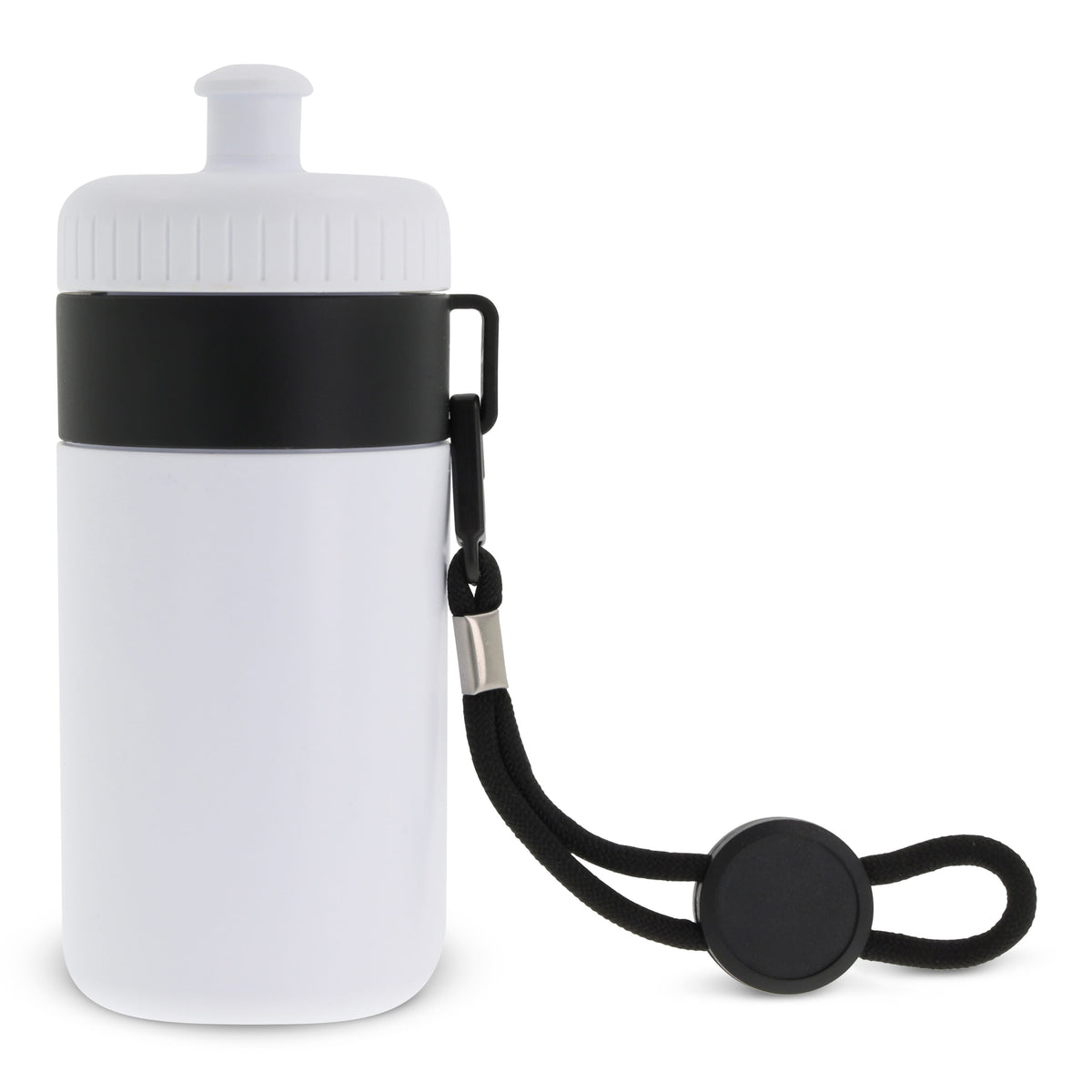 Sportbidon met rand en koord 500ml