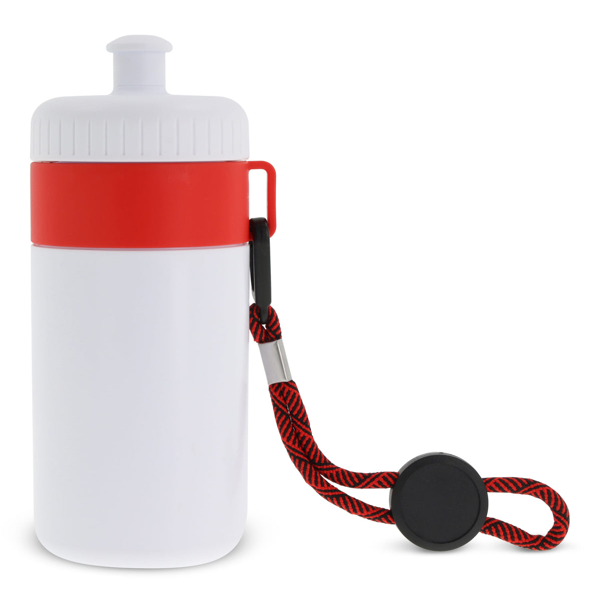 Sportbidon met rand en koord 500ml
