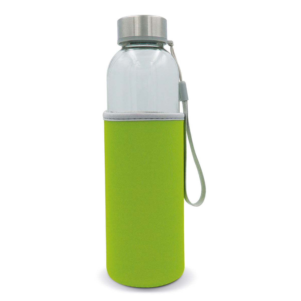 Waterfles glas met sleeve 500ml