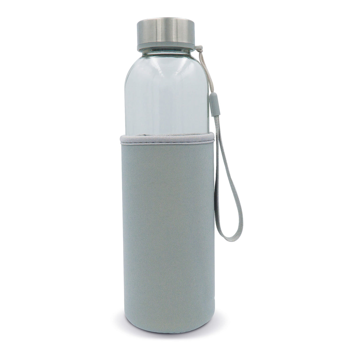 Waterfles glas met sleeve 500ml