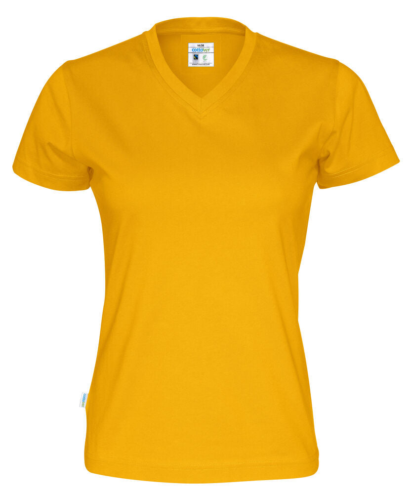 T-SHIRT V-NECK LADY - GOTS GECERTIFICEERD