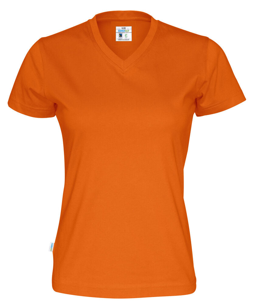 T-SHIRT V-NECK LADY - GOTS GECERTIFICEERD