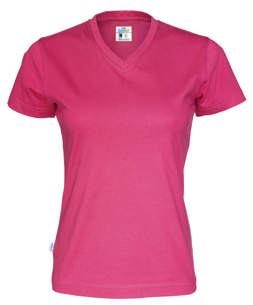 T-SHIRT V-NECK LADY - GOTS GECERTIFICEERD