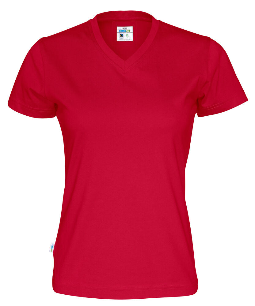 T-SHIRT V-NECK LADY - GOTS GECERTIFICEERD
