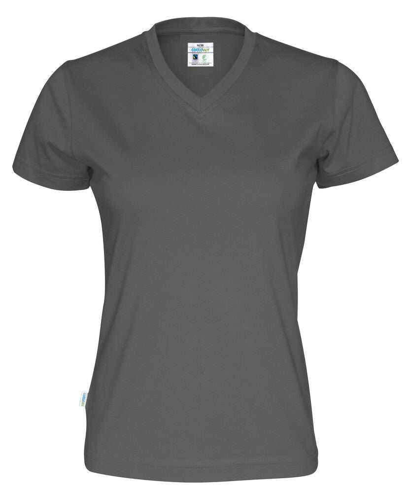 T-SHIRT V-NECK LADY - GOTS GECERTIFICEERD