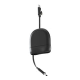 Xoopar ICE-R Uittrekbare USB-C en Lightning Kabel 60W 1 Meter