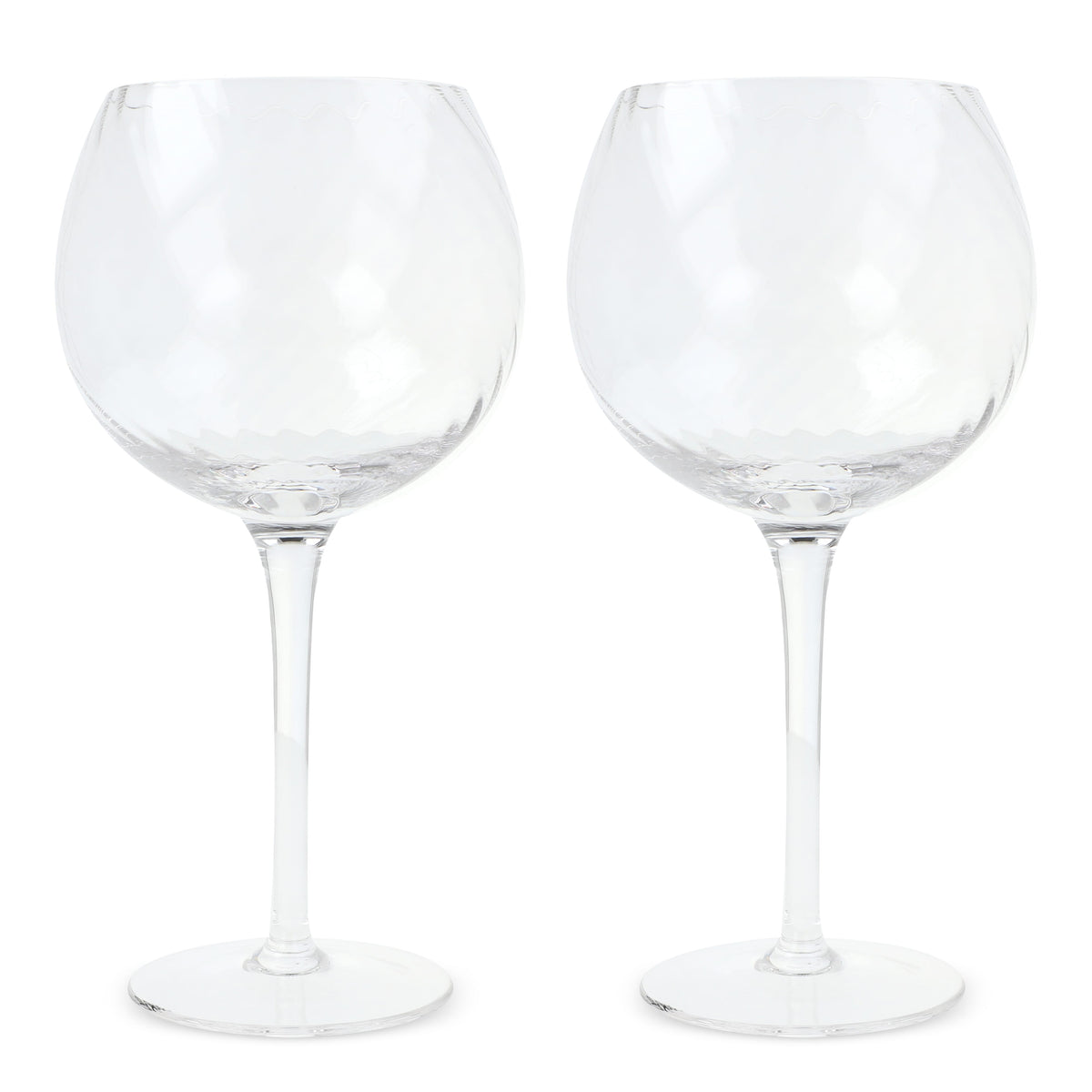 Byon Opacity set van 2 wijnglazen met stijlvol glaspatroon 470ml