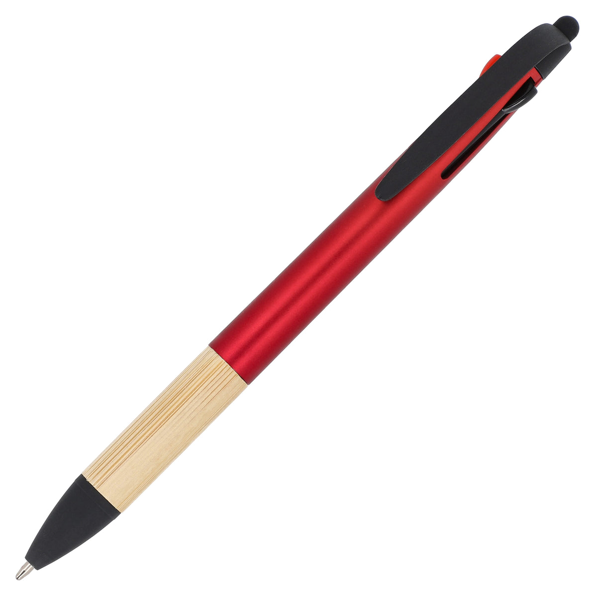 3-kleuren pen met bamboe grip