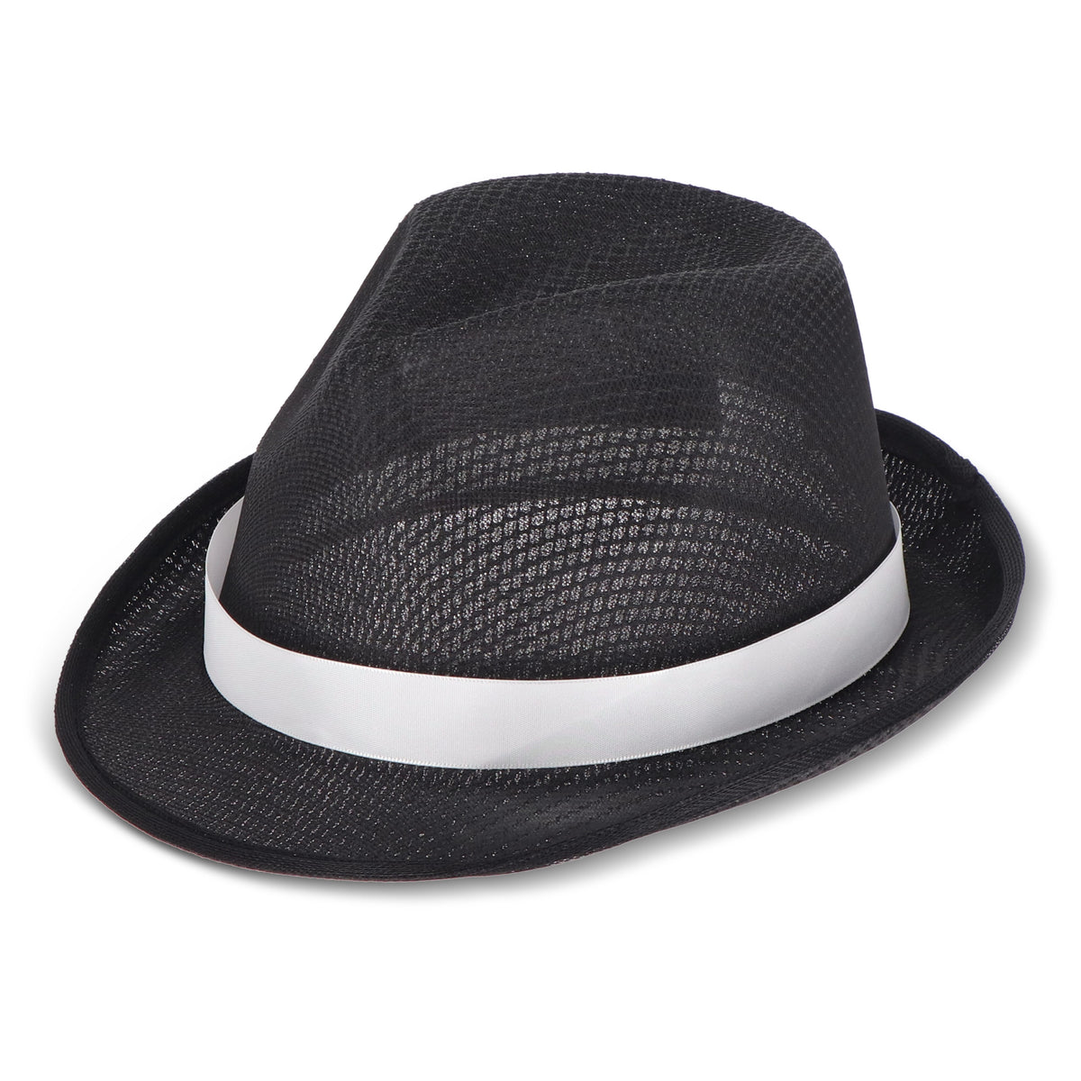 Polyester hoed met band