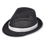 Polyester hoed met band