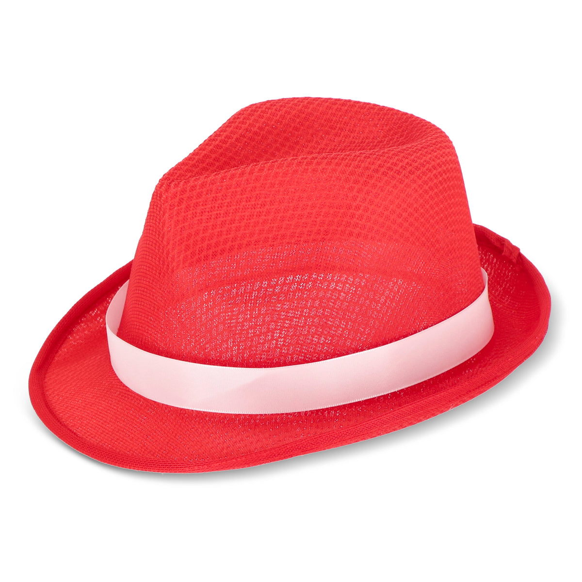 Polyester hoed met band