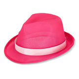 Polyester hoed met band
