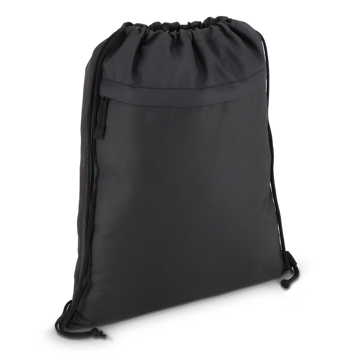 PU gecoorde 600D gerecycled PET trekkoordtas 33 x 42 cm