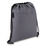PU gecoorde 600D gerecycled PET trekkoordtas 33 x 42 cm
