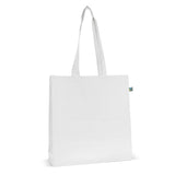 Fairtrade katoenen tas gekleurd lang 140g/m² 38x10x42cm