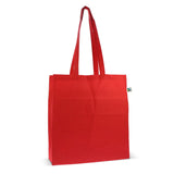 Fairtrade katoenen tas gekleurd lang 140g/m² 38x10x42cm