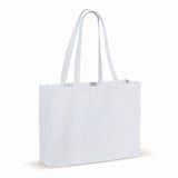 Draagtas gerecycled katoen met bodem 140g/m² 49x14x37cm