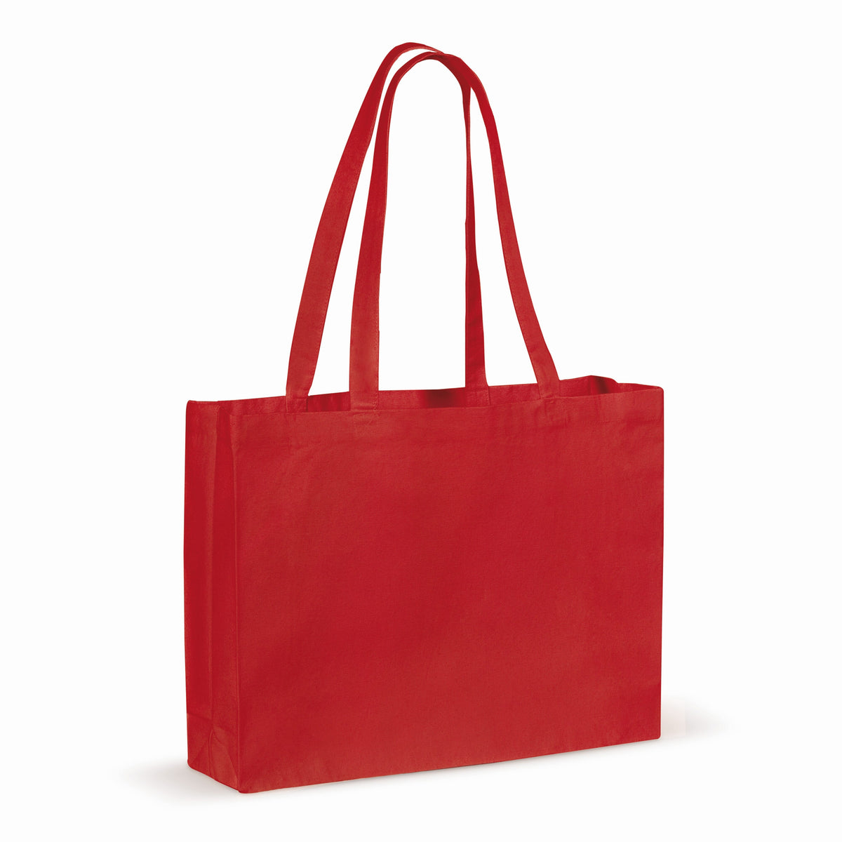 Draagtas gerecycled katoen met bodem 140g/m² 49x14x37cm