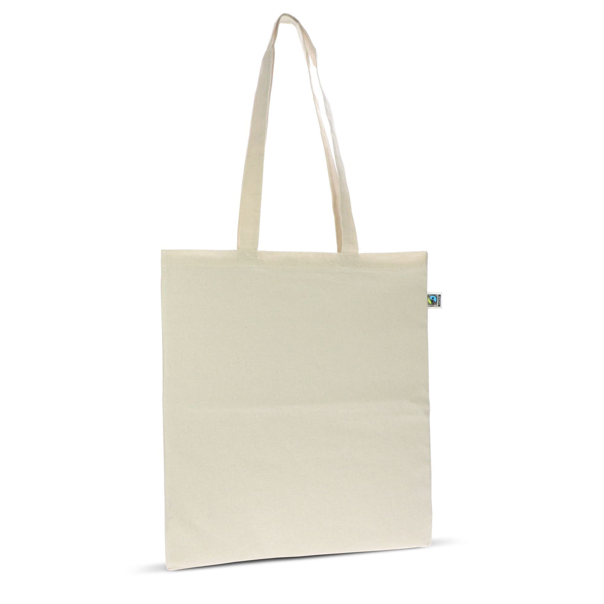 Fairtrade katoenen tas ecru lang 140g/m² 38x42cm