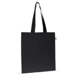 Fairtrade katoenen tas gekleurd lang 140g/m² 38x42cm