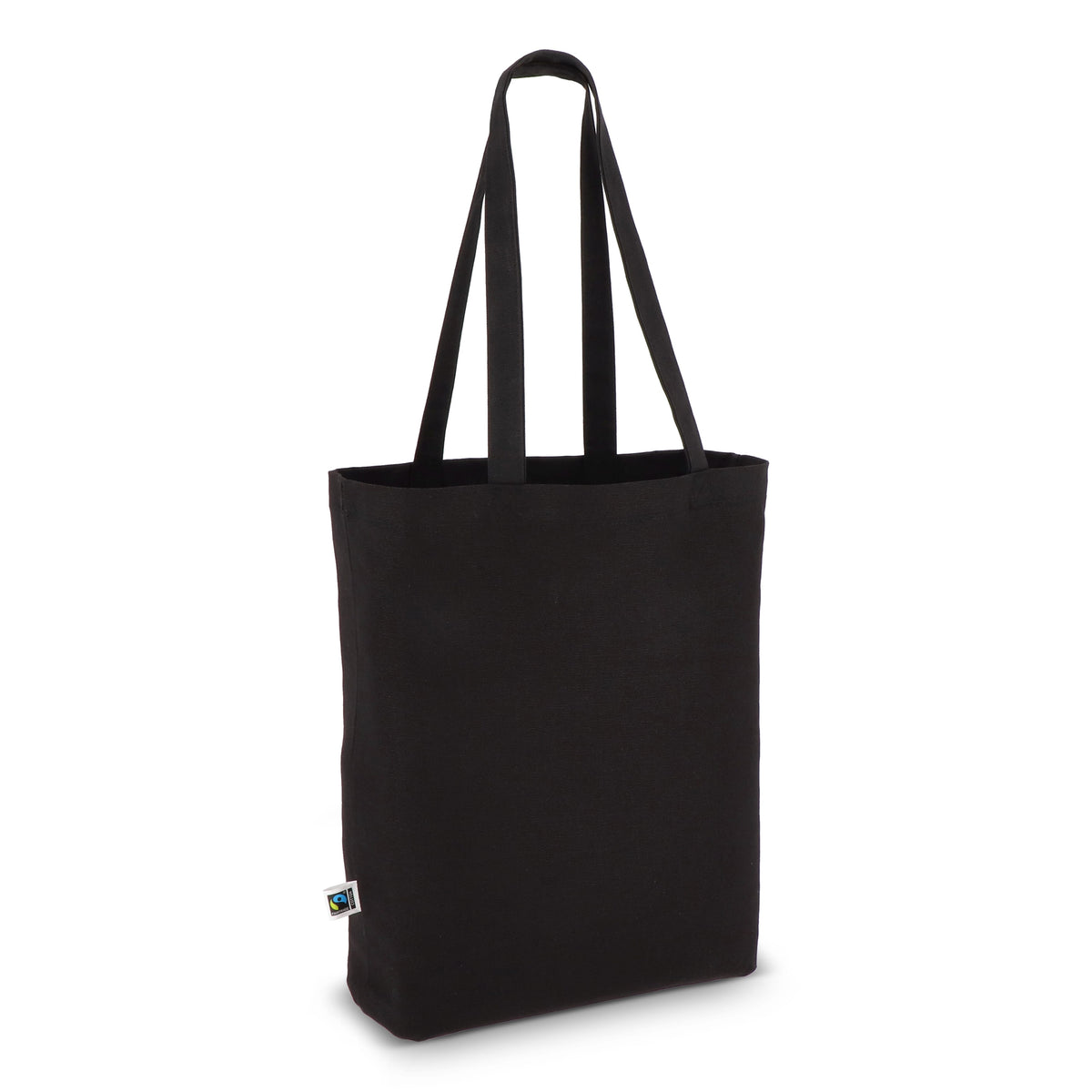Fairtrade katoenen tas gekleurd lang 270g/m² 42x12x43cm