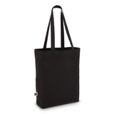 Fairtrade katoenen tas gekleurd lang 270g/m² 42x12x43cm