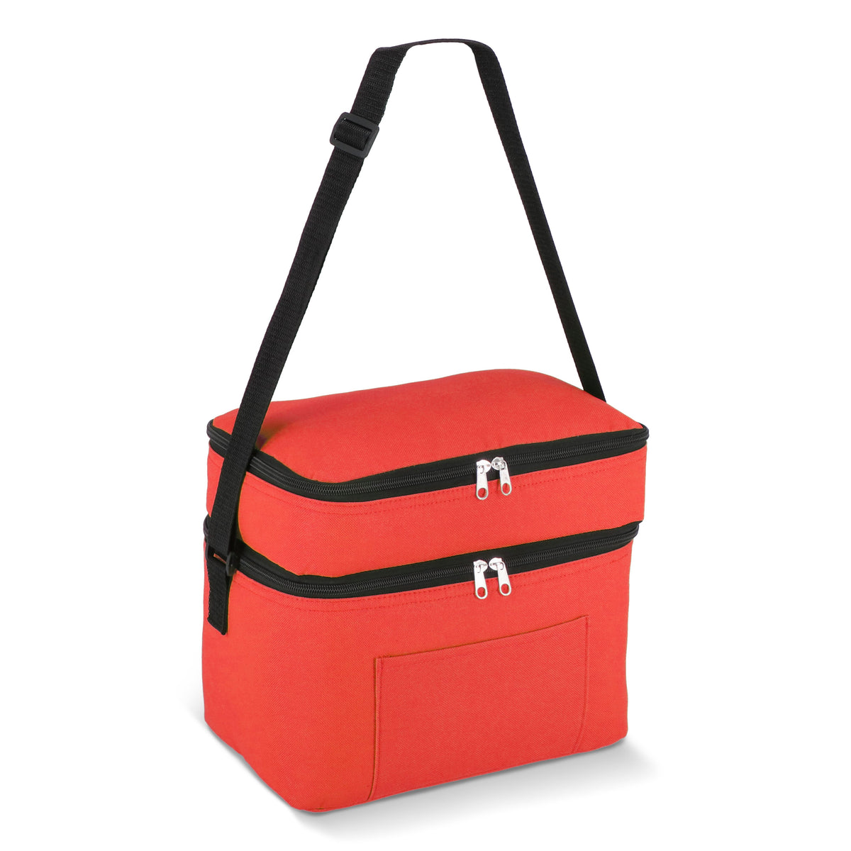 R-PET 600D koeltas met dubbele compartimenten, 30 x 20 x 24 cm, 12L