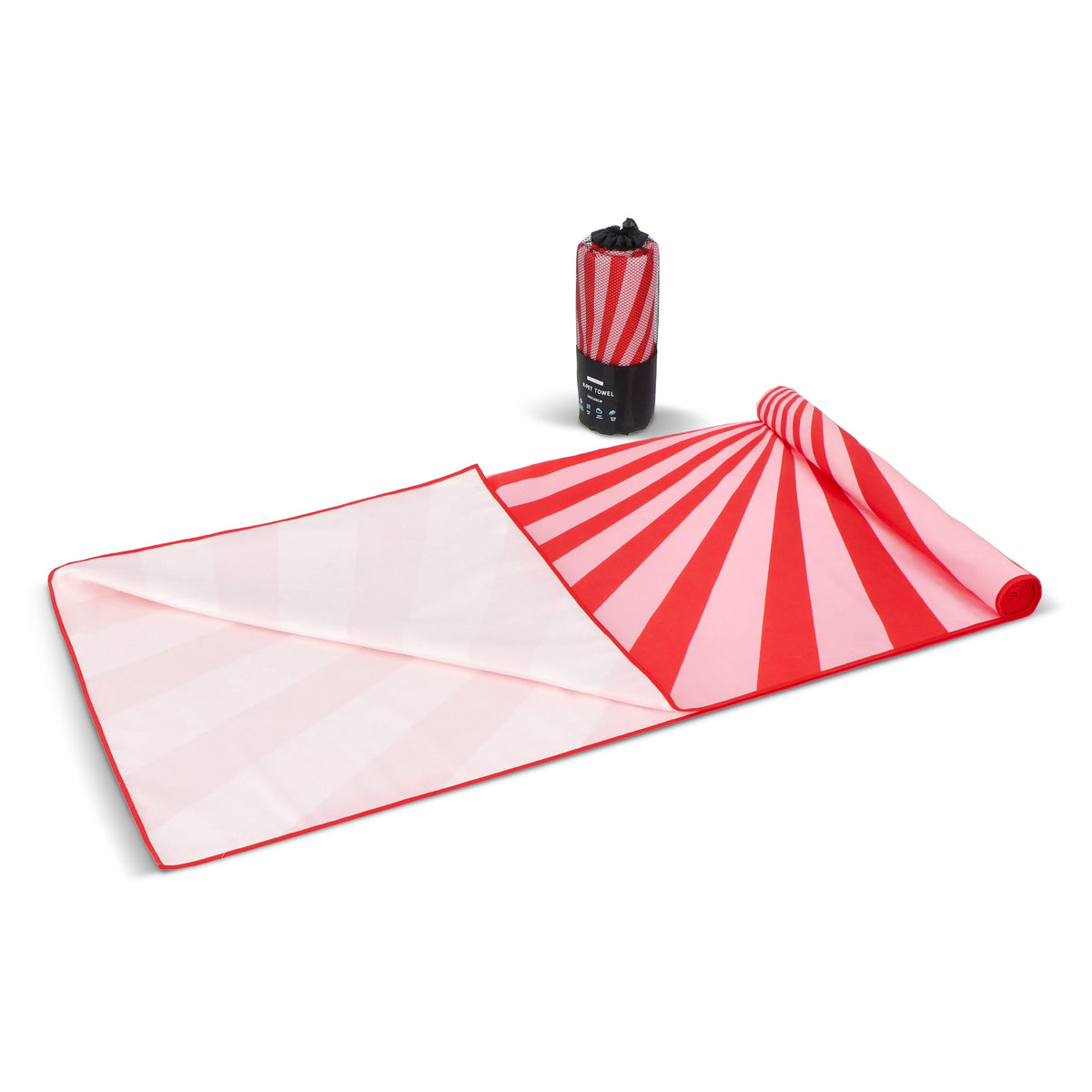 R-PET sneldrogende strandlaken 100x180cm met opbergzak (200g/m²) sublimatie