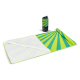 R-PET sneldrogende strandlaken 100x180cm met opbergzak (200g/m²) sublimatie