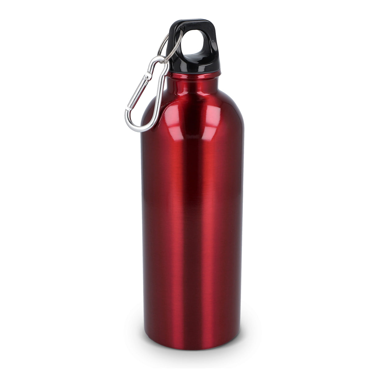 Gerecycled RVS Enkelwandige fles met Karabijnhaak 500ml