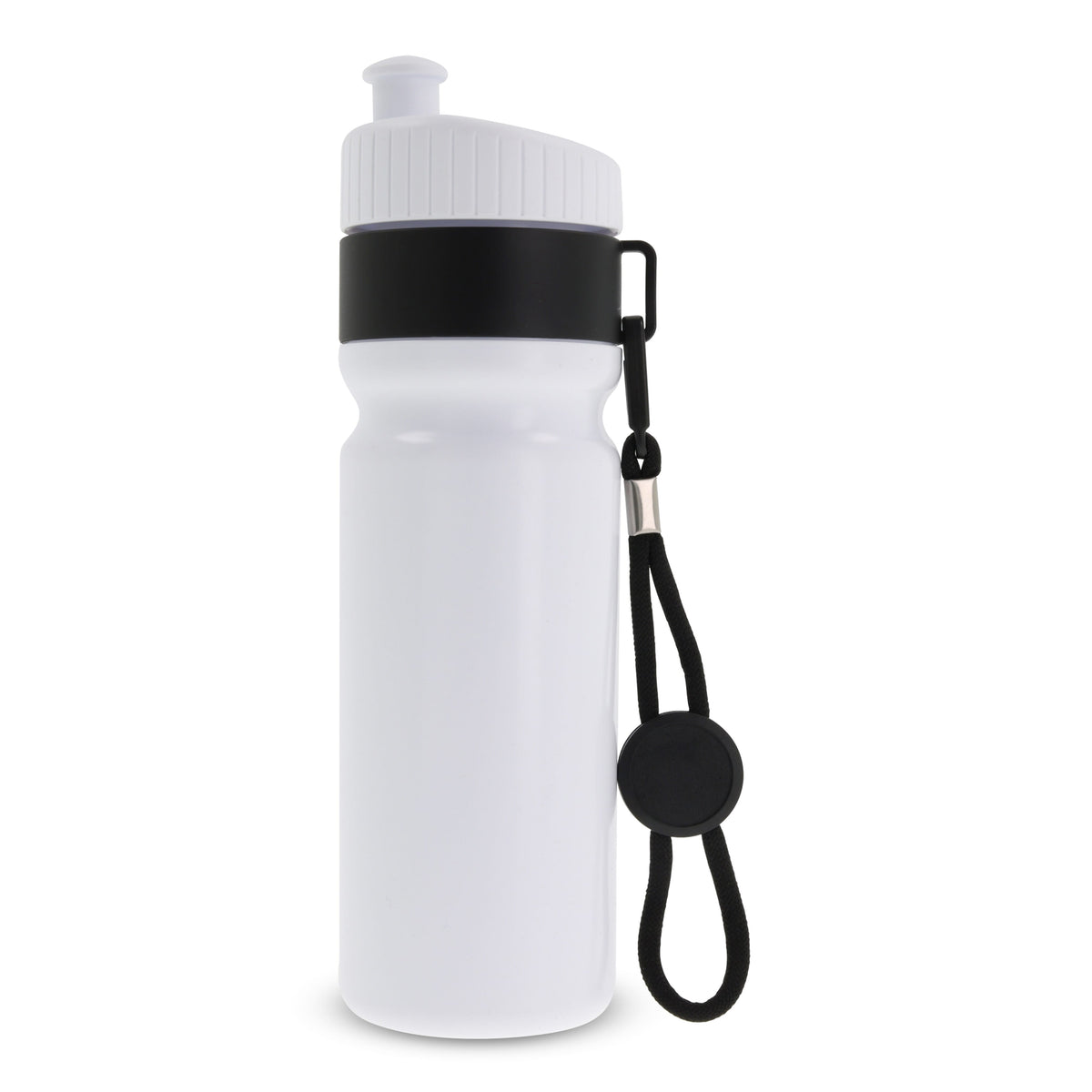 Sportbidon met rand en koord 750ml