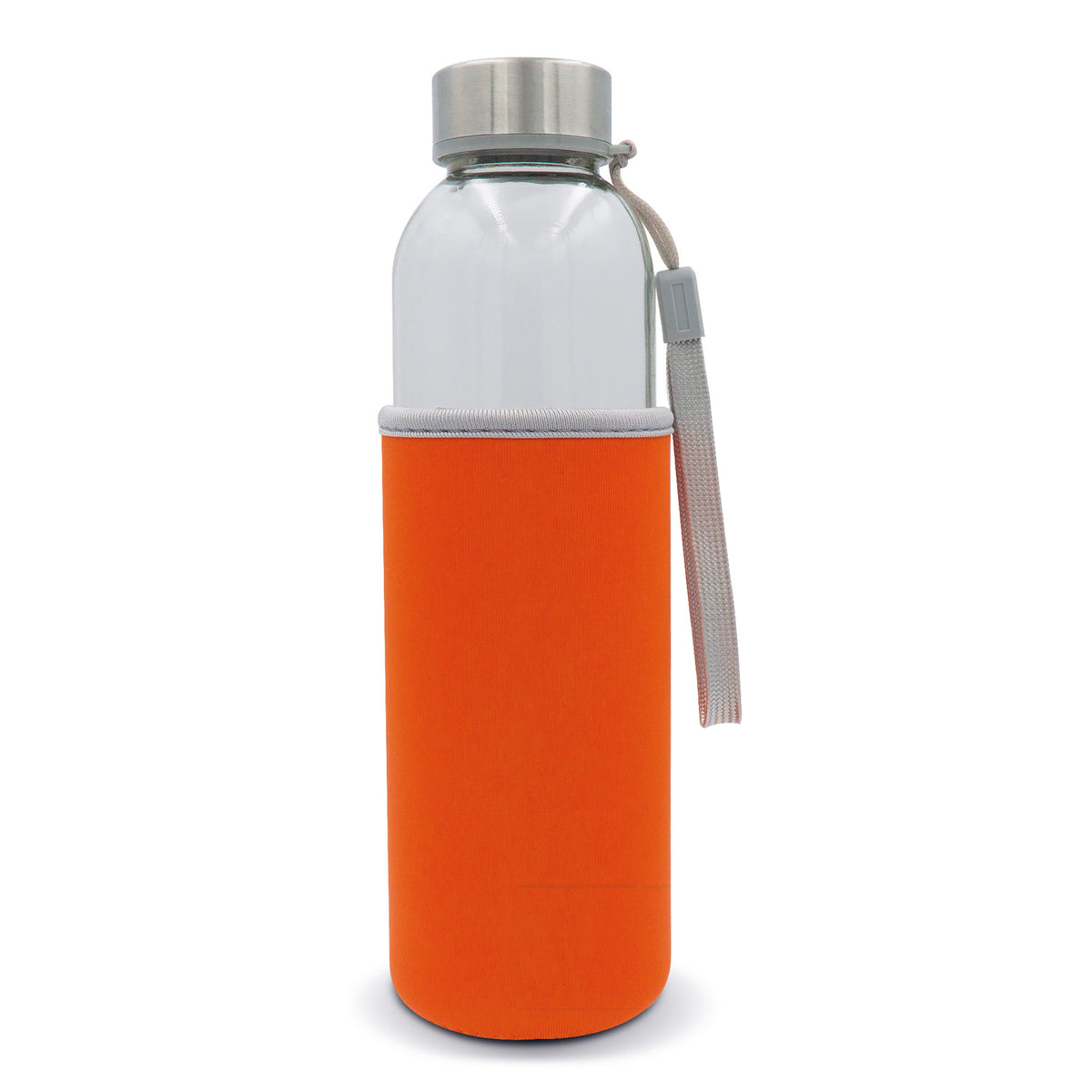 Waterfles glas met sleeve 500ml